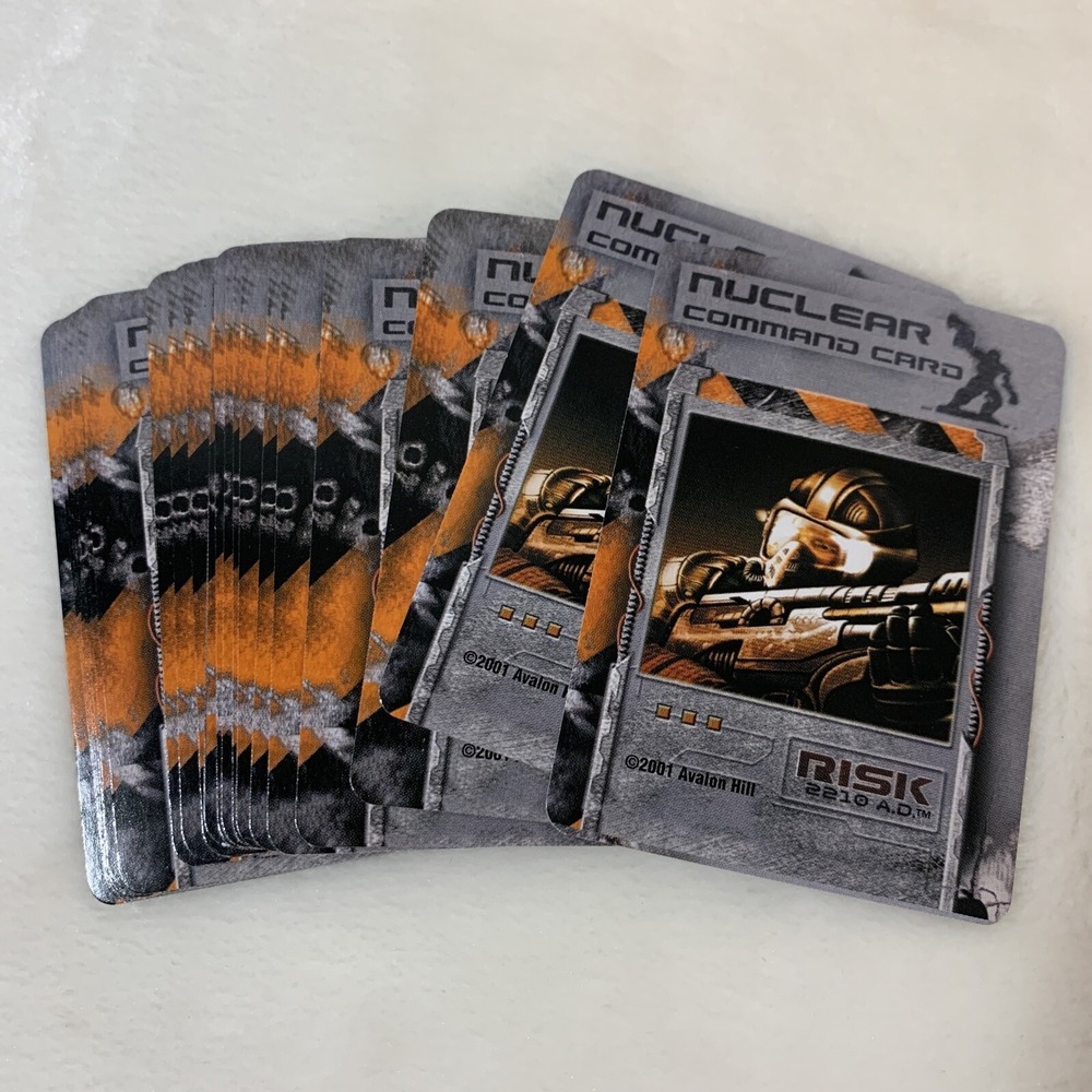 Avalon Hill Hasbro 2007 Risk‎ 2210 AD Replacement Parts 22 Nuclear Command Cards